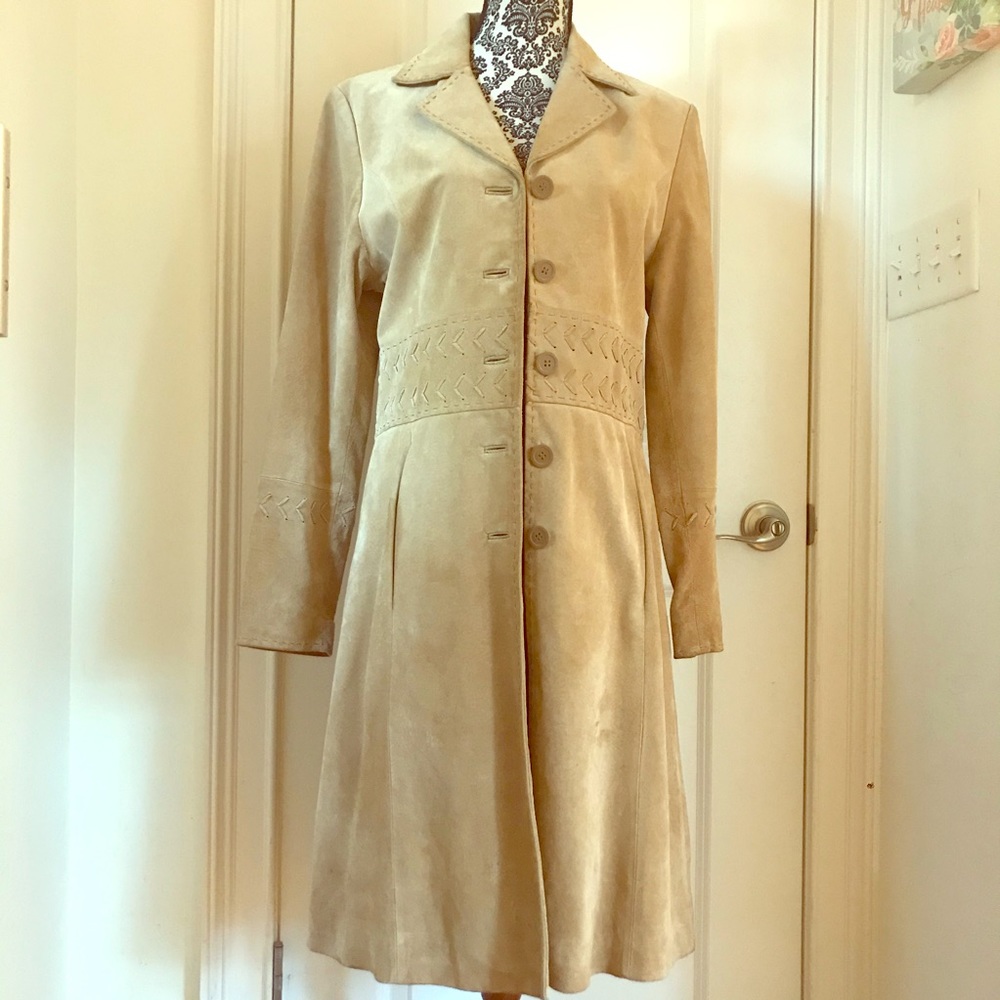 Vintage Adler Suede Leather Jacket 3/4 Chevron